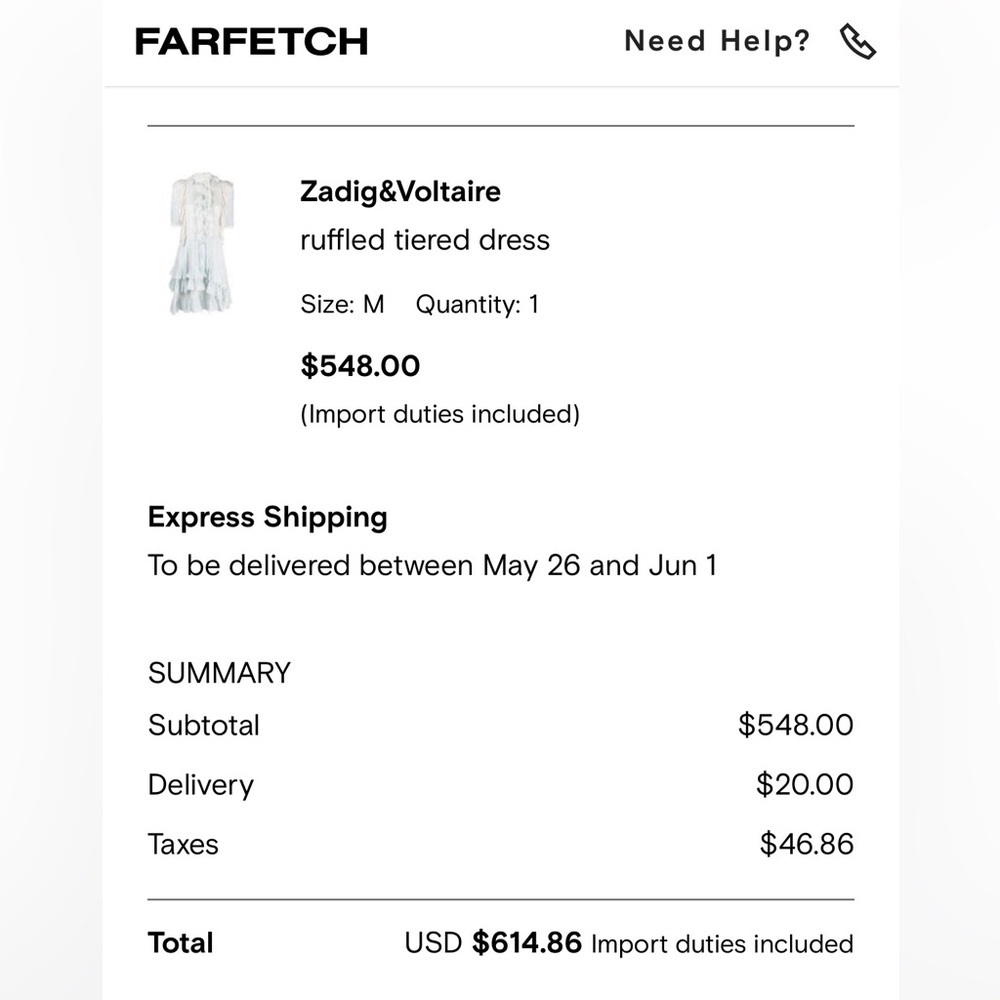 Zadig & Voltaire Ranky Tomboy Dress Ruffle Lace Size Med EUC - Picture 11 of 14
